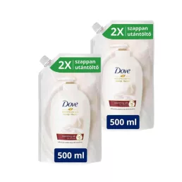   Dove Fine Silk folyékony krémszappan utántöltő (2x500 ml) + AJÁNDÉK gua sha kő