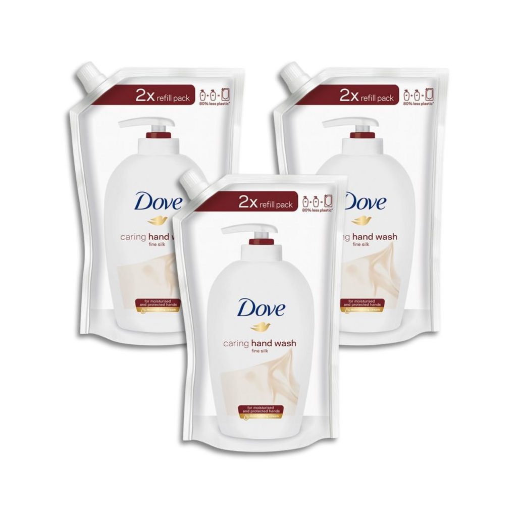 Dove Fine Silk folyékony krémszappan utántöltő 3x500 ml
