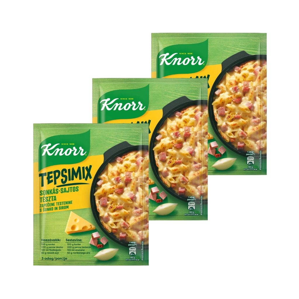 Knorr Tepsimix Sonkás-sajtos tészta (3x42 g)