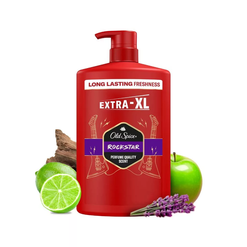 Old Spice Rockstar 3 az 1-ben tusfürdő és sampon (4x1000 ml)