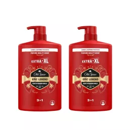   Old Spice Epic Legend 3 az 1-ben tusfürdő és sampon (2x1000 ml)
