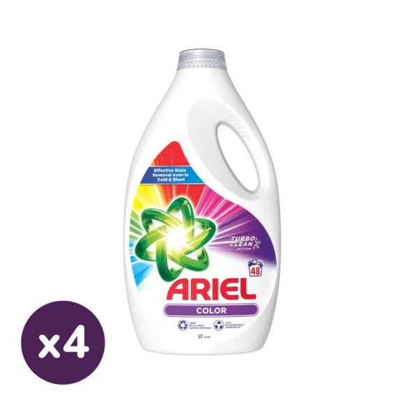 INGYENES SZÁLLÍTÁS - Ariel Folyékony mosószer, Color Cool Clean 4x2,4 liter (192 mosás)