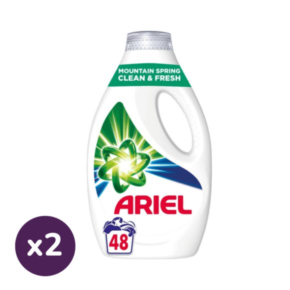 Ariel Folyékony mosószer, Mountain Spring 2x2,4 liter (96 mosás)