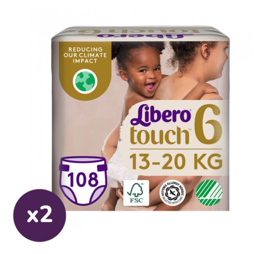 INGYENES SZÁLLÍTÁS - Libero Touch 6 pelenka, 13-20 kg, HAVI PELENKACSOMAG 216 db