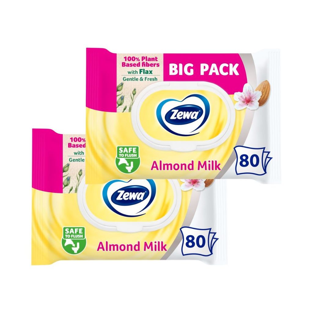 Zewa Almond Milk Bigpack nedves toalettpapír (2x80 db)