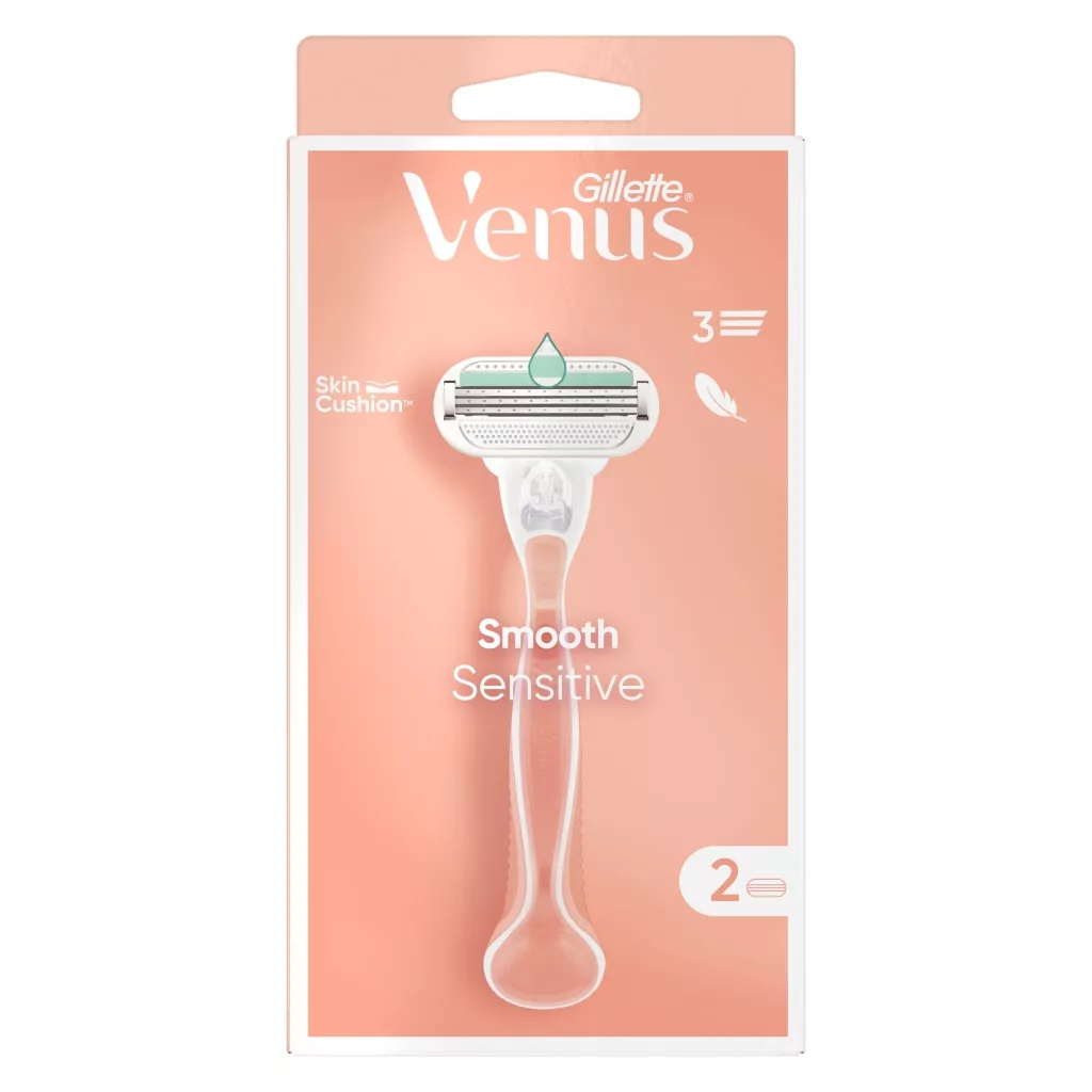 Gillette Venus Smooth Sensitive eldobható női borotva + 2db betét (2x2 db)