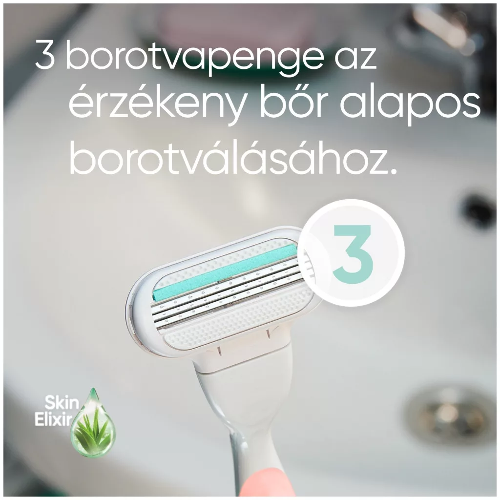 Gillette Venus Smooth Sensitive eldobható női borotva + 2db betét (2x2 db)