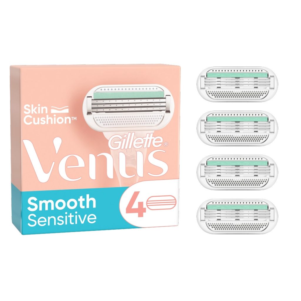 Gillette Venus Smooth Sensitive női borotvabetét/pótfej 3 pengés (2x4 db)