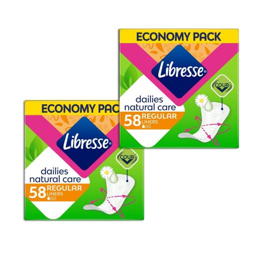 Libresse Natural Care Normal tisztasági betét Economy Pack (2x58 db)