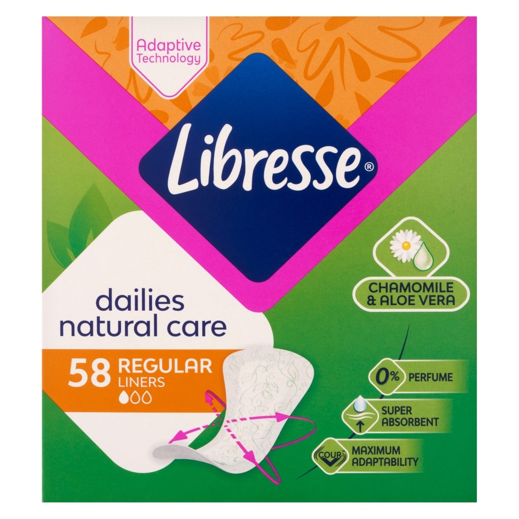 Libresse Natural Care Normal tisztasági betét Economy Pack (2x58 db)