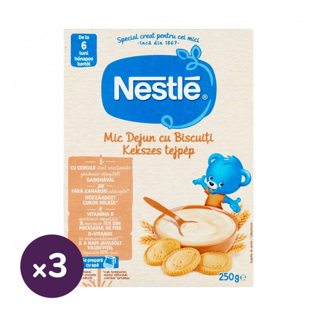 Nestlé Kekszes tejpép bifidusszal 6 hó+ (3x250 g)