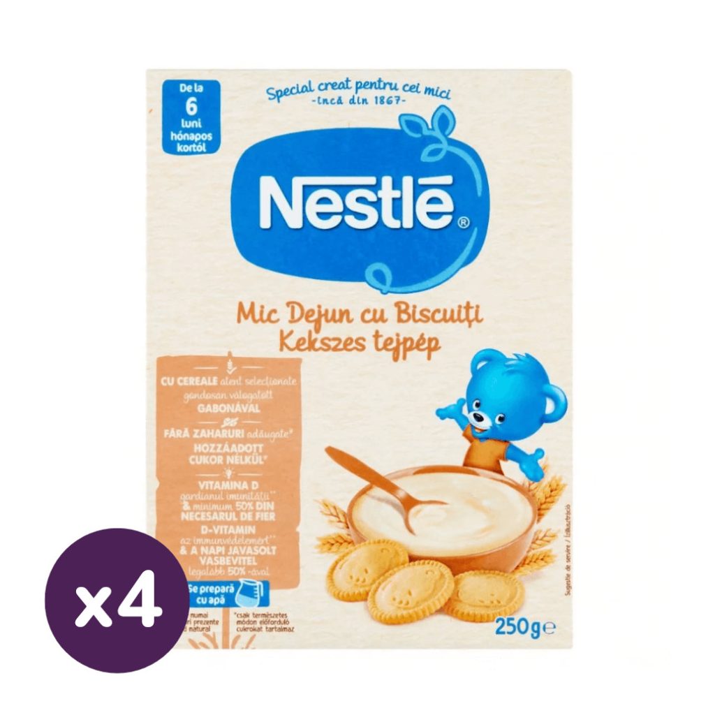 Nestlé Kekszes tejpép bifidusszal 6 hó+ (4x250 g)