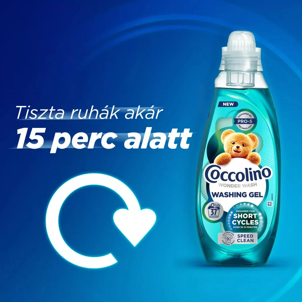 Coccolino Wonder Wash Speed Clean folyékony mosószer 2x1480 ml (74 mosás)