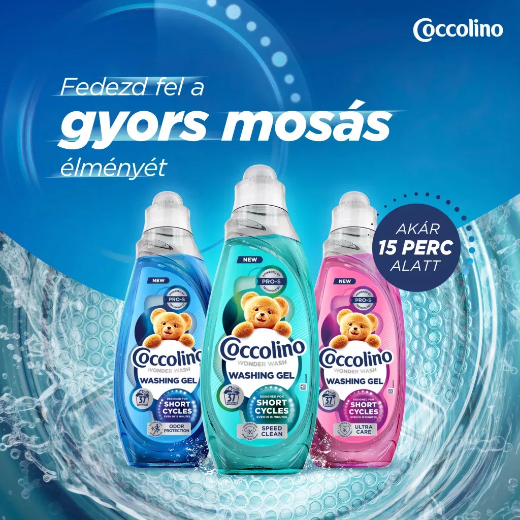 Coccolino Wonder Wash Speed Clean folyékony mosószer 2x1480 ml (74 mosás)