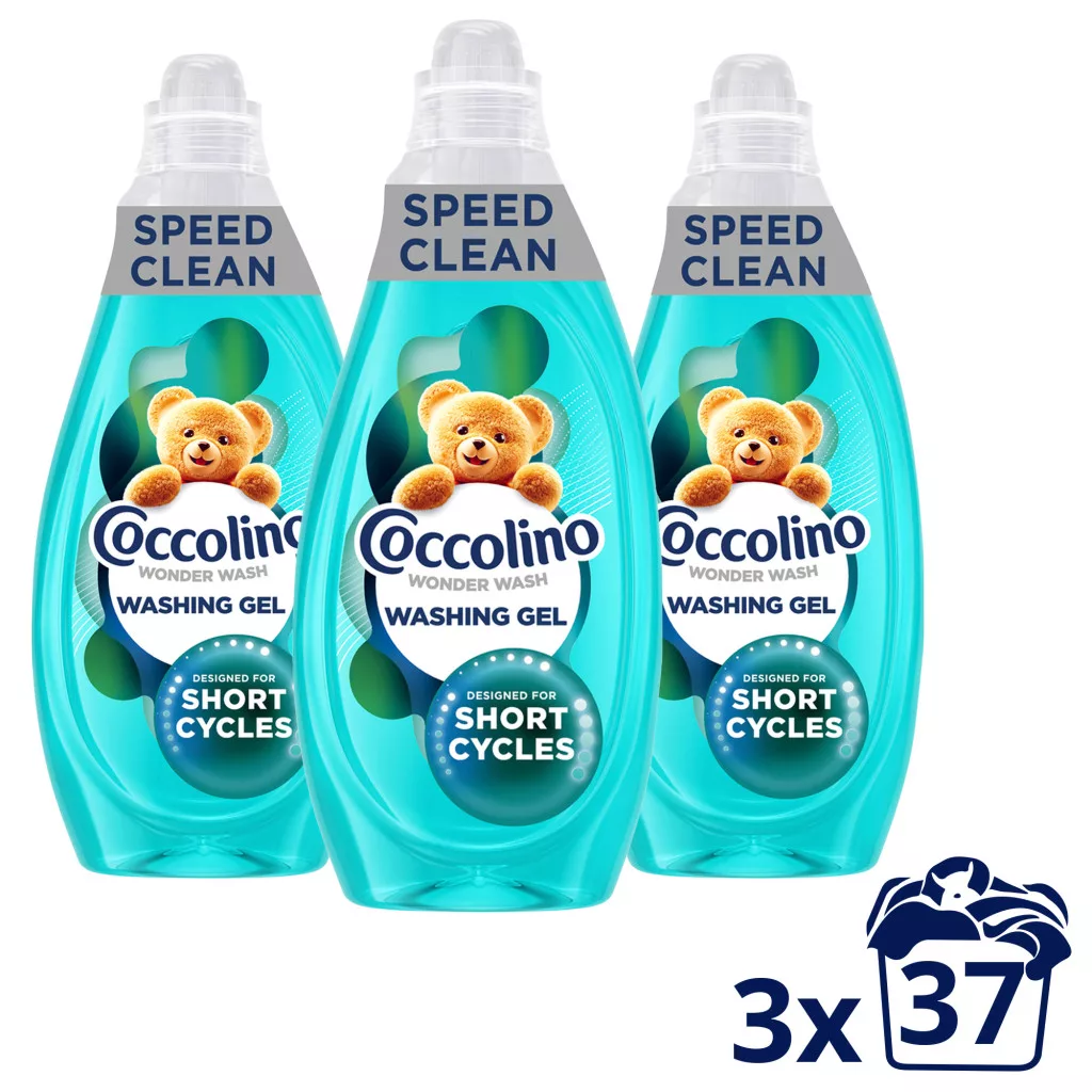 Coccolino Wonder Wash Speed Clean folyékony mosószer 37 mosás (3x1480 ml)