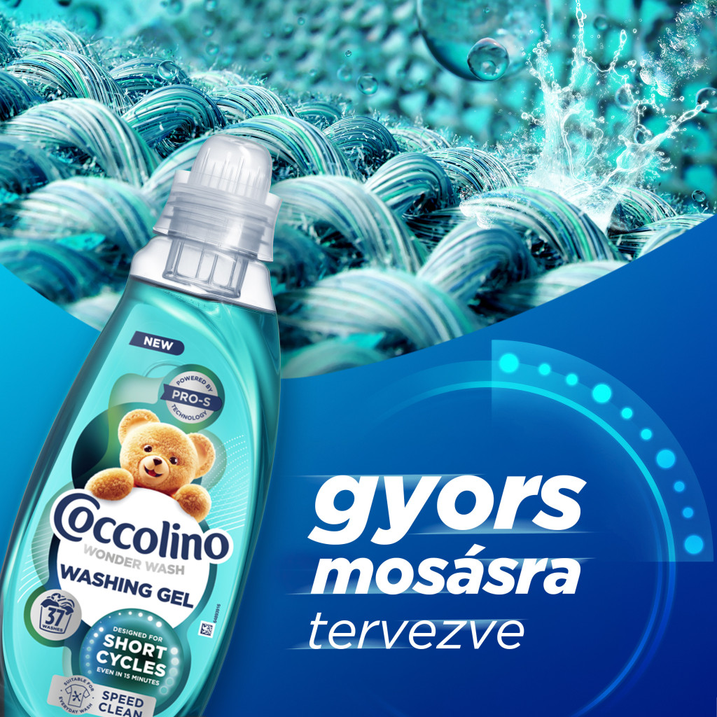 Coccolino Wonder Wash Speed Clean folyékony mosószer 4x1480 ml (148 mosás)