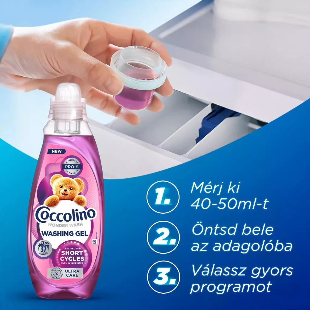 Coccolino Wonder Wash Ultra Care folyékony mosószer 2x1480 ml (74 mosás)