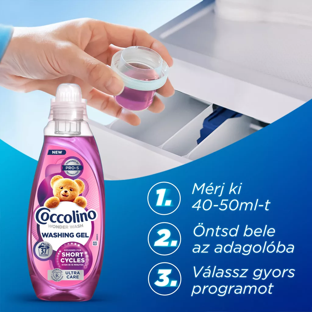 Coccolino Wonder Wash Ultra Care folyékony mosószer 37 mosás (3x1480 ml)