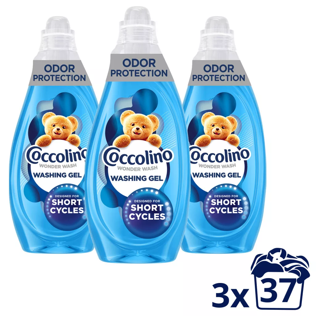 Coccolino Wonder Wash Odor Defence folyékony mosószer 37 mosás (3x1480 ml)