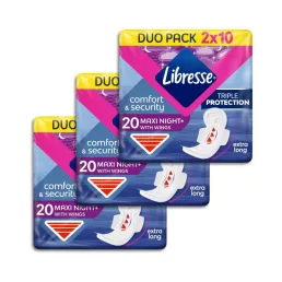   Libresse Maxi Goodnight+ Comfort & Security éjszaki egészségügyi betét (6x10 db)