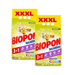 Biopon Color 3+1 mosópor 2x3,96 kg (132 mosás)