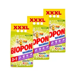 Biopon Color 3+1 mosópor 3x3,96 kg (198 mosás)