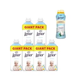   Lenor Öblítő Sensitive 6x1491 ml (426 mosás) + Lenor Cotton Fresh illatgyöngy 495 g (41 mosás)