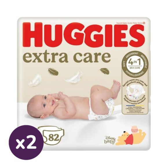 Huggies Extra Care újszülött pelenka 2, 3-6 kg, 164 db