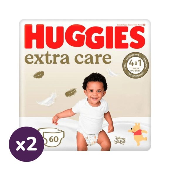 Huggies Extra Care pelenka 4, 8-16 kg, 120 db