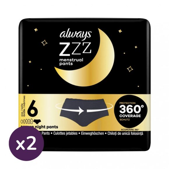 Always Ultra éjszakai eldobható menstruációs bugyi kis/közepes méret (2x12 db)