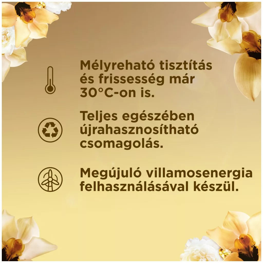 Lenor Vanilla Orchid & Golden Amber folyékony mosószer 3x4 liter (240 mosás)