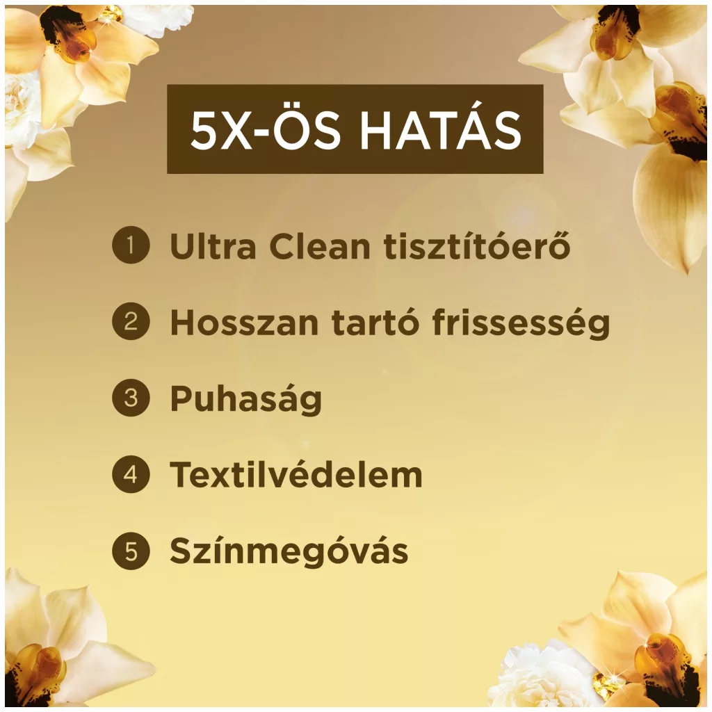 Lenor Vanilla Orchid & Golden Amber folyékony mosószer 3x4 liter (240 mosás)