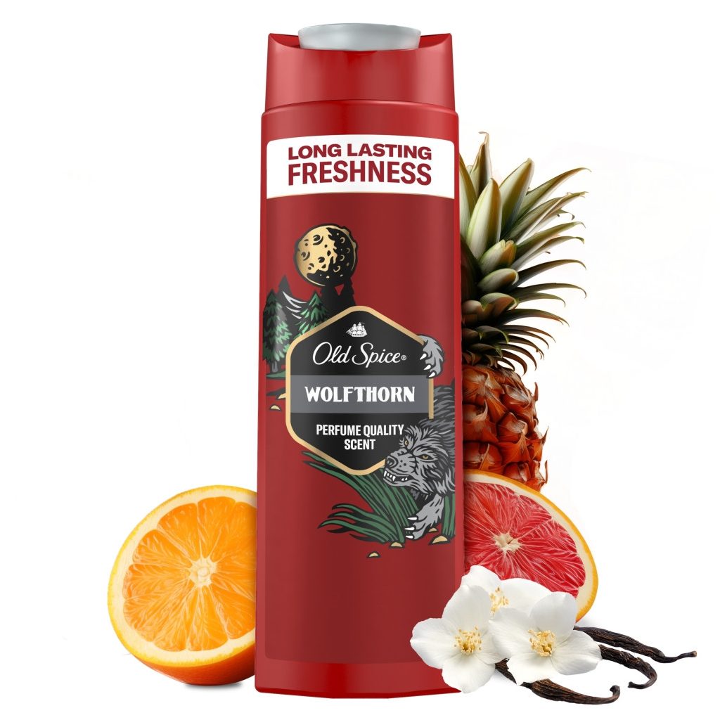 Old Spice WolfThorn 3 az 1-ben tusfürdő és sampon (2x400 ml)