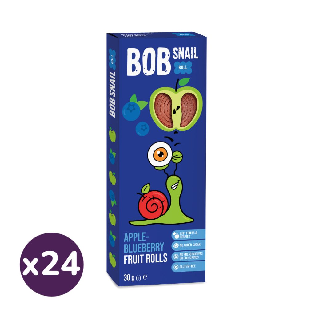 Bob Snail alma-áfonya gyümölcstekercs (24x30 g)