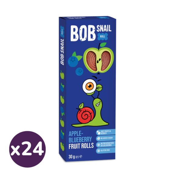 Bob Snail alma-áfonya gyümölcstekercs (24x30 g)
