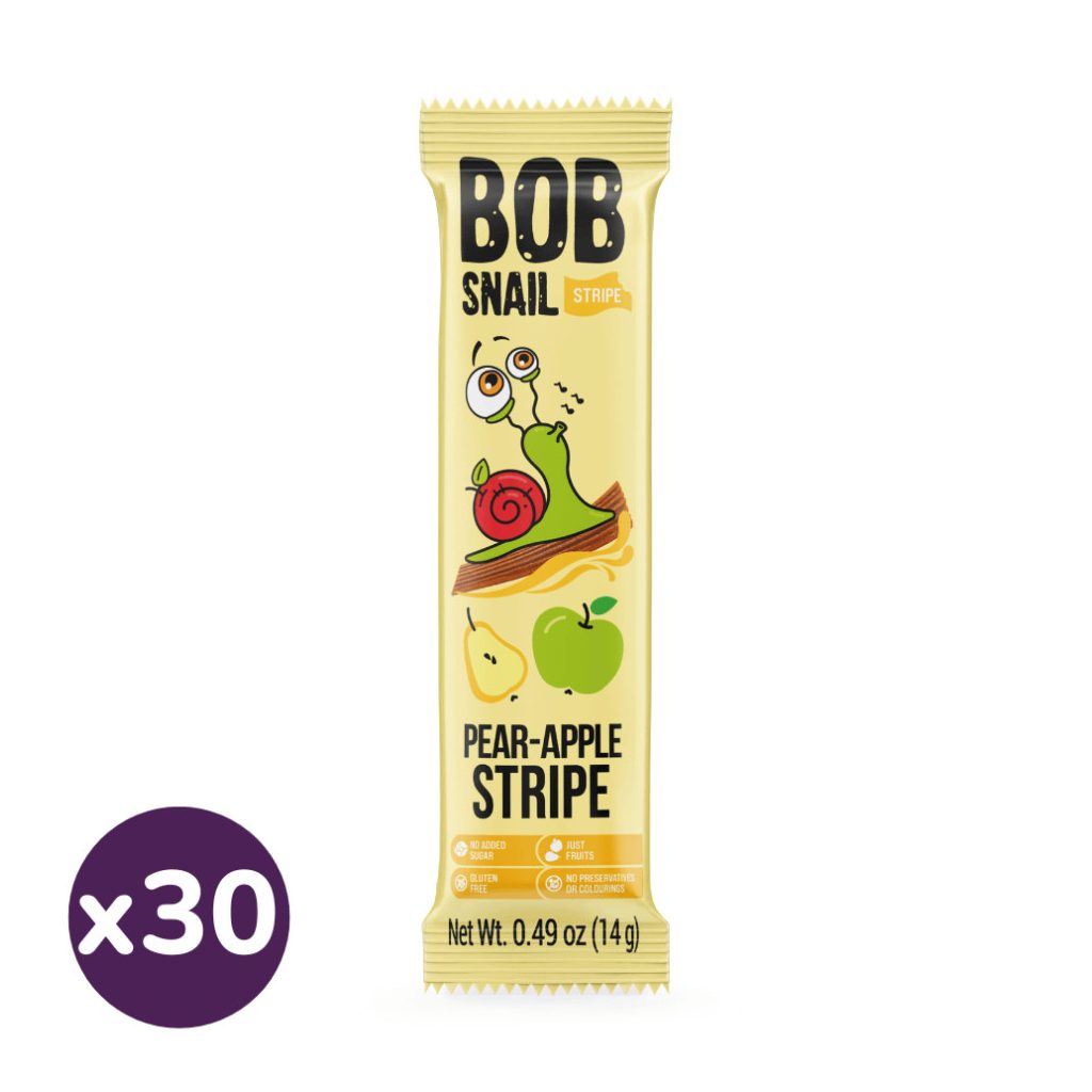 Bob Snail körte-alma gyümölcsszelet (30x14 g)