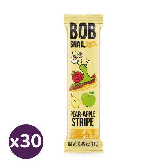 Bob Snail körte-alma gyümölcsszelet (30x14 g)