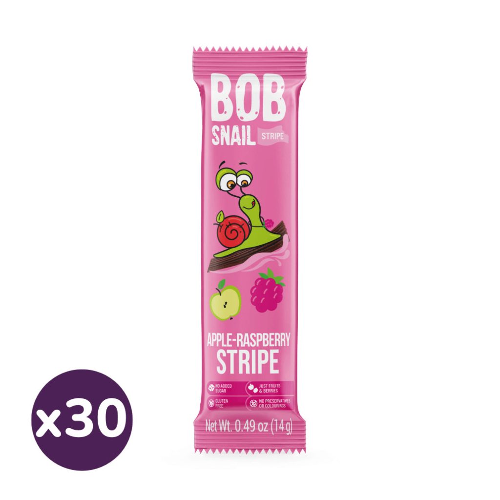 Bob Snail alma-málna gyümölcsszelet (30x14 g)