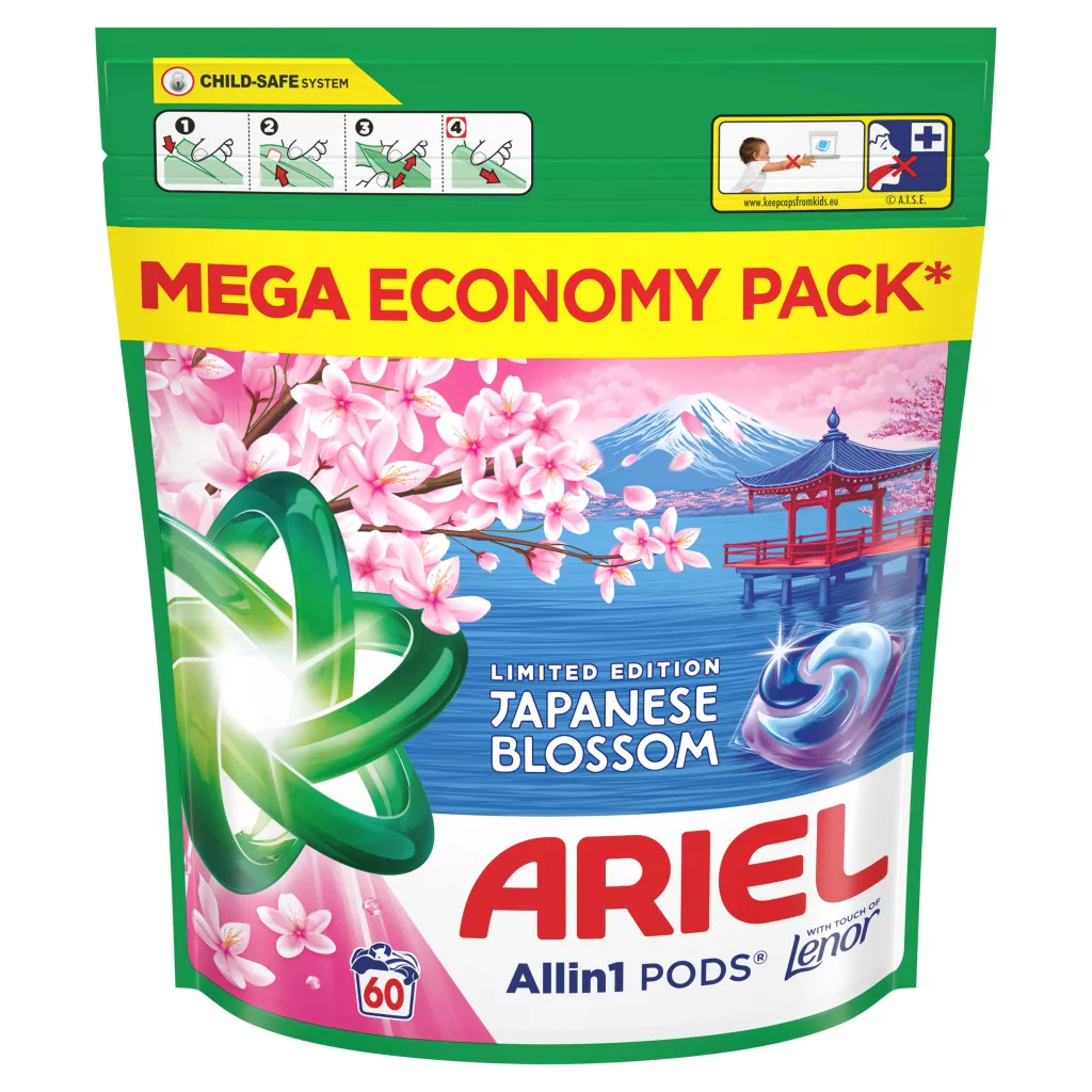 Ariel All-in-1 PODS+ Mosókapszula Japanese Blossom (2x60 db)