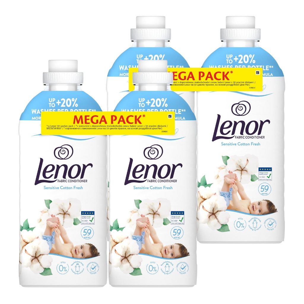 Lenor Öblítő Cotton Fresh 118 mosáshoz (4x1239 ml)