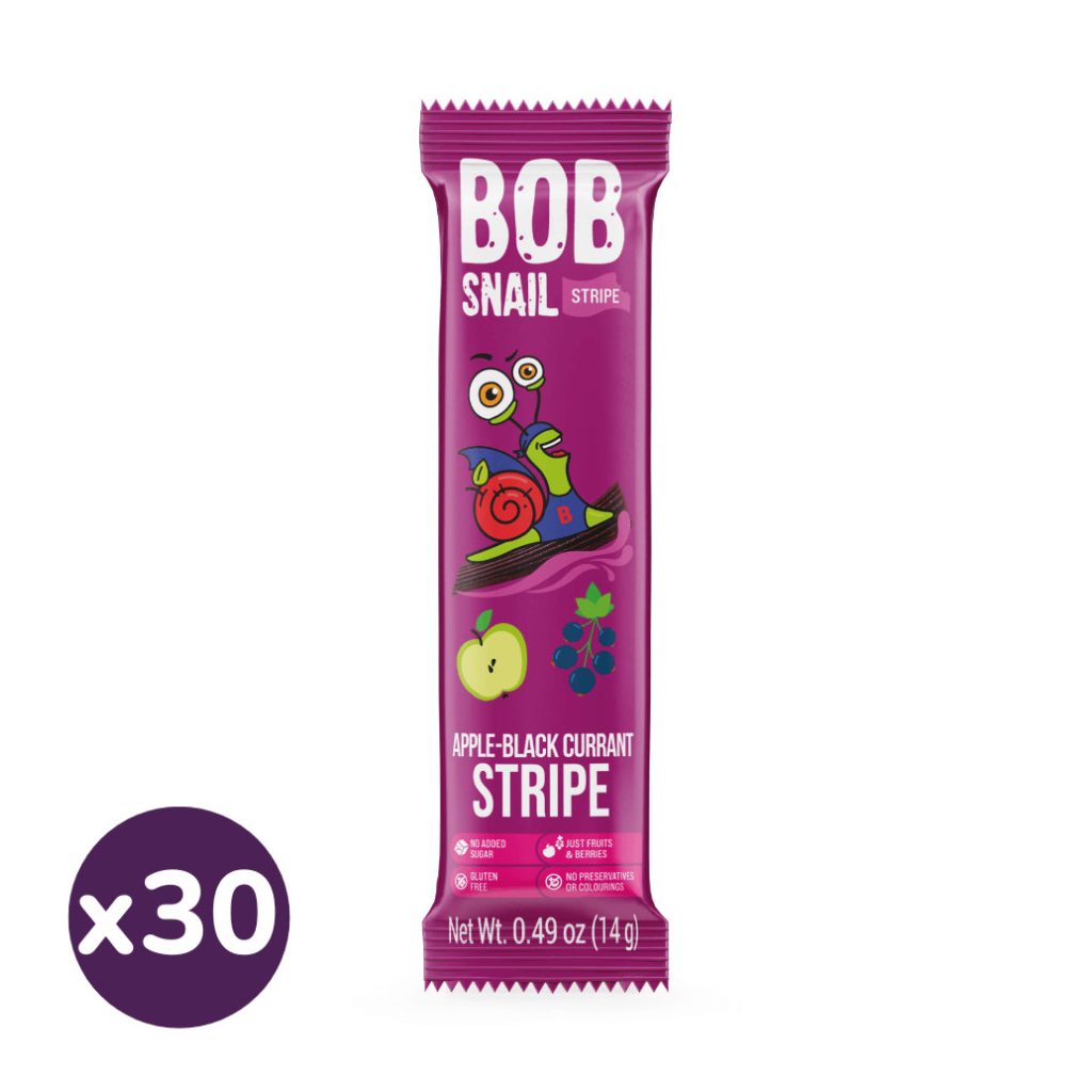 Bob Snail alma-feketeribizli gyümölcsszelet (30x14 g)