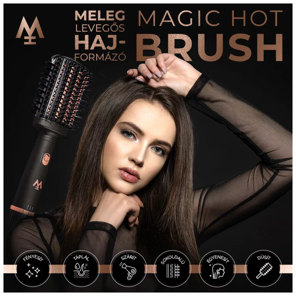 3 havi Magic Hair Biotin Bomb gumivitamin kúra + 1 db Magic Hair Hot Brush meleglevegős hajformázó csomag