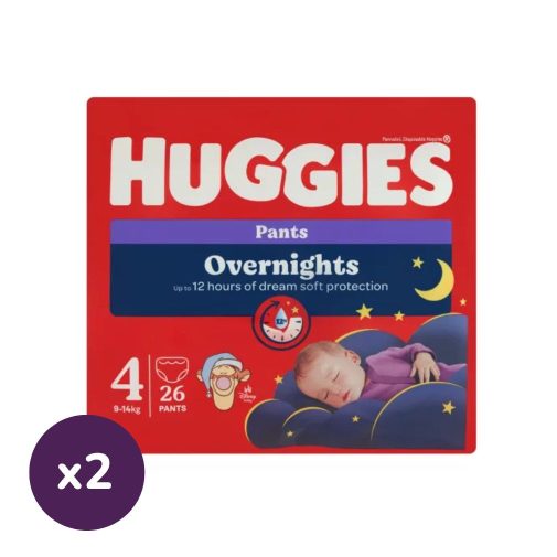 Huggies Overnights éjszakai bugyipelenka 4, 9-14 kg, 52 db