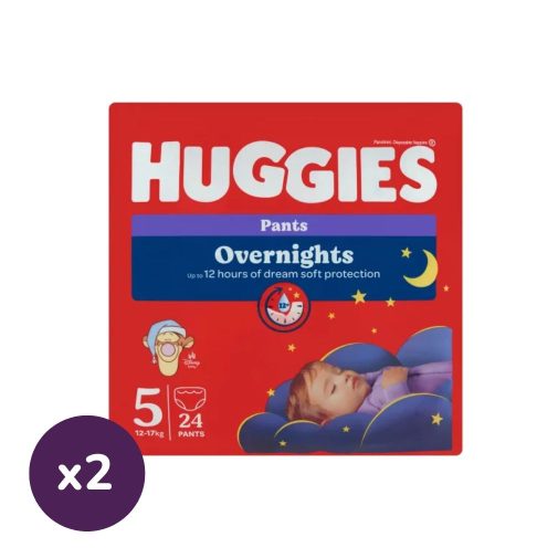 Huggies Overnights éjszakai bugyipelenka 5, 12-17 kg 48 db
