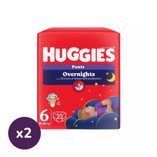 Huggies Overnights éjszakai bugyipelenka 6, 15-25 kg 44 db