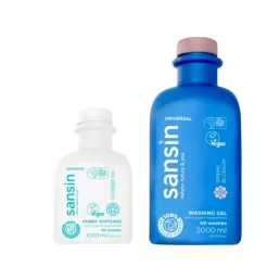   Sansin Spring Blossom universal mosógél (2 liter) + Caribbean fabric softener öblítő (1 liter)