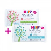   Hipp Babysanft  Natural + Hipp Natural Aqua nedves törlőkendő (2x10 db)