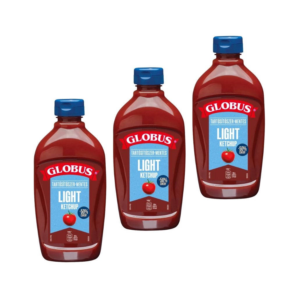 Globus Light Ketchup, flakonos (3x460 g)