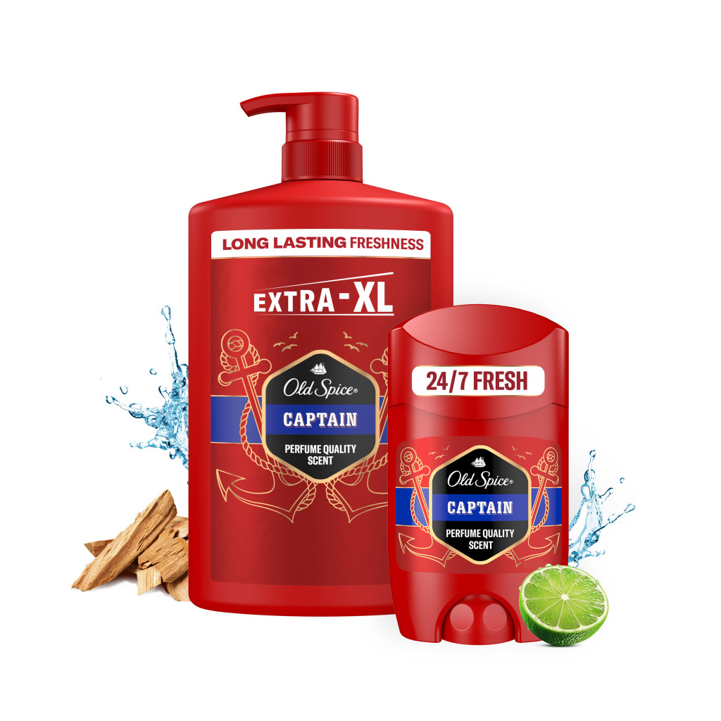 Old Spice Captain tusfürdő (1000 ml) + Old Spice Captain stift
