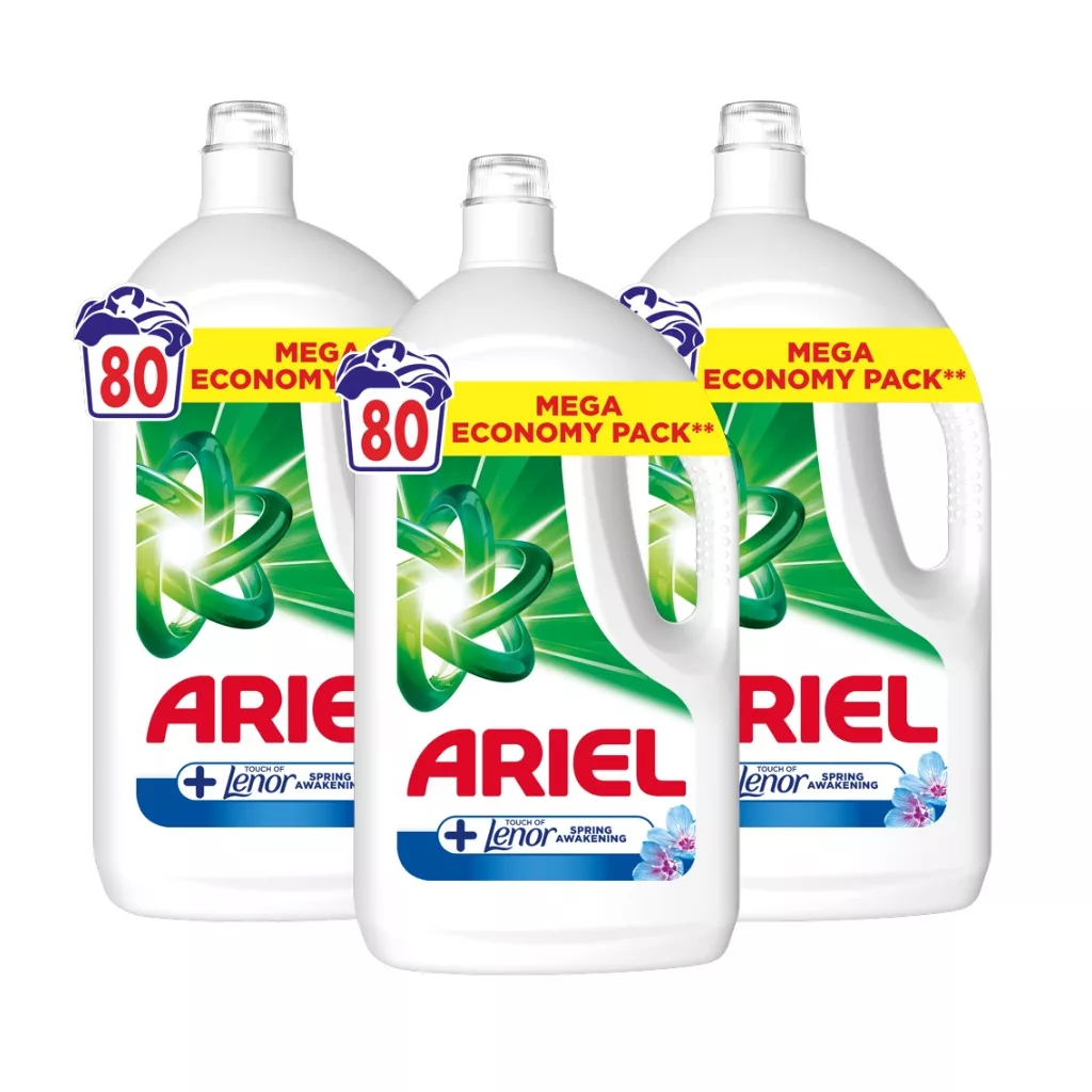 INGYENES SZÁLLÍTÁS - Ariel Touch of Lenor Spring Awakening folyékony mosószer 3x3,6 liter (240 mosás)